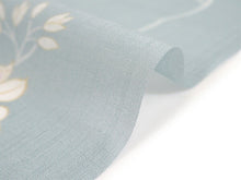 画像をギャラリービューアに読み込む, 着物 洗える着物 反物 夏用 紗 単衣 セミオーダー 仕立て付 渋水色 白ライン 花 ブルー レディース XS S M L XL 仕立て込み 小紋 カジュアル お洒落着 夏 夏物 夏着物 和つう watuu 新品 販売 購入 和装 和服