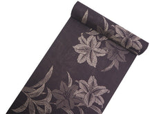 画像をギャラリービューアに読み込む, 着物 洗える着物 反物 夏用 紗 単衣 セミオーダー 仕立て付 焦げ茶 百合 ブラウン 花 ゆり レディース XS S M L XL 仕立て込み 小紋 カジュアル お洒落着 夏 夏物 夏着物 和つう watuu 新品 販売 購入 和装 和