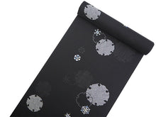 画像をギャラリービューアに読み込む, 着物 洗える着物 反物 夏用 紗 単衣 セミオーダー 仕立て付 黒 雪輪 結晶 鹿の子柄 グレー パープル レディース XS S M L XL 仕立て込み 小紋 カジュアル お洒落着 夏 夏物 夏着物 和つう watuu 新品 販売 購入