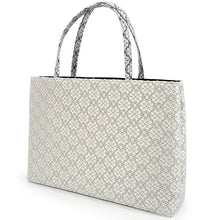 画像をギャラリービューアに読み込む, 着物 和装 バッグ 単品 日本製 ベージュ 花繋ぎ レース トートバッグ 横長 普段使い 小紋 紬用 手提げ おしゃれ 通年用 大人 レディース 女性 お茶会 お稽古