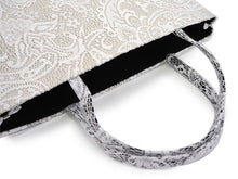 画像をギャラリービューアに読み込む, 着物 和装 バッグ 単品 日本製 ベージュ ペイズリー レース トートバッグ 横長 普段使い 小紋 紬用 手提げ おしゃれ 通年用 大人 レディース 女性 お茶会 お稽古