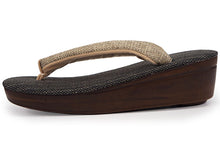 画像をギャラリービューアに読み込む, 草履 チャコールグレー 土台 ベージュ 鼻緒 ウレタン 和紙織 カジュアル 普段 履き おしゃれ 通年用 大人 レディース 女性 痛くない 日本製