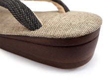 画像をギャラリービューアに読み込む, 草履 ベージュ 土台 チャコールグレー 鼻緒 和紙織 カジュアル 普段 履き おしゃれ 通年用 大人 レディース 女性 痛くない 日本製