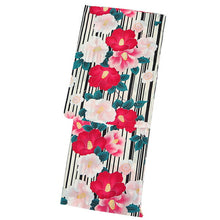 画像をギャラリービューアに読み込む, 浴衣 単品 レディース 白地 ストライプ 椿 赤 フリーサイズ 大人 ゆかた yukata 綿 粋 レトロ モダン 和装 和服 女性 夏祭り 花火大会