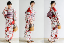 画像をギャラリービューアに読み込む, 浴衣セット レディース 渋赤地菊尽くし 渋紫 兵児帯 セット へこ帯 浴衣 セット 2023 夏祭り 花火大会 ビアガーデン 夏 お出かけ おしゃれ レディースファッション