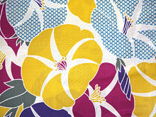 画像をギャラリービューアに読み込む, 浴衣セット レディース 生成り地カラフル朝顔 浴衣 ワイン地幾何学 帯 セット 単衣帯 変わり織生地 花火大会 夏祭り ビアガーデン 夏 お出かけ 和装 和服 レディースファッション 2023