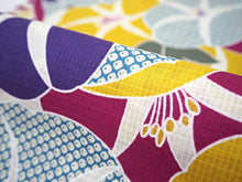 画像をギャラリービューアに読み込む, 浴衣セット レディース 生成り地カラフル朝顔 濃紫 兵児帯 セット へこ帯 浴衣 セット 2023 夏祭り 花火大会 ビアガーデン 夏 お出かけ おしゃれ レディースファッション