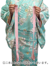 画像をギャラリービューアに読み込む, コーリンベルトしっかり M L ピンク ホワイト 着物ベルトと胸紐が合体 胸元の綺麗な着付けの必需品 ゴムで楽ちん 胸元の着付けのお悩み解決 着付け小物 和装 和服 着物 日本製