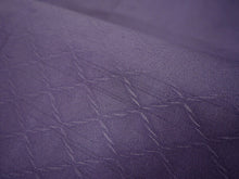 画像をギャラリービューアに読み込む, 雨コート 着物用 レインコート 道中衿 レディース 紫 斜め格子地紋 無地 XL LLサイズ相当 携帯ポーチ付き 雨具 かっぱ  雨の日 ワンピースタイプ 一部式 撥水加工 和服 丈長 送料無料