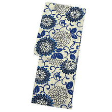 画像をギャラリービューアに読み込む, 浴衣セット レディース 生成りベージュ地猫花唐草 ネイビー 濃紺 兵児帯 セット へこ帯 浴衣 セット 2023 夏祭り 花火大会 ビアガーデン 夏 お出かけ おしゃれ レディースファッション