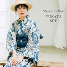 画像をギャラリービューアに読み込む, 浴衣セット レディース 生成りベージュ地猫花唐草 ネイビー 濃紺 兵児帯 セット へこ帯 浴衣 セット 2023 夏祭り 花火大会 ビアガーデン 夏 お出かけ おしゃれ レディースファッション
