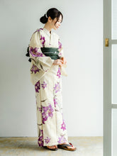 画像をギャラリービューアに読み込む, 浴衣セット レディース 生成りベージュ地百合 カーキグリーン 兵児帯 セット へこ帯 浴衣 セット 2023 夏祭り 花火大会 ビアガーデン 夏 お出かけ おしゃれ レディースファッション