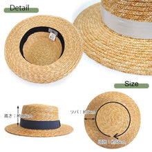 画像をギャラリービューアに読み込む, 帽子 麦わら帽子 カンカン帽 夏 レディース ハット 麦わら 日よけ 日焼け おしゃれ 春夏 リボン 無地 シンプル 通気性 ストロー クラシカル レトロ