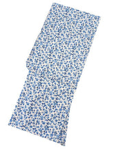 画像をギャラリービューアに読み込む, 洗える着物 袷 仕立て上がり 単品 ベージュ地 青小花柄 百華 女性 レディース 和装 和服 きもの カジュアル プレタ 春 秋 冬 きもの かわいい 普段着 ポリエステル