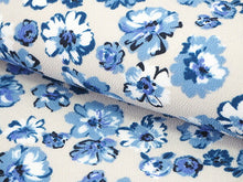 画像をギャラリービューアに読み込む, 洗える着物 袷 仕立て上がり 単品 ベージュ地 青小花柄 百華 女性 レディース 和装 和服 きもの カジュアル プレタ 春 秋 冬 きもの かわいい 普段着 ポリエステル