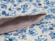 画像をギャラリービューアに読み込む, 洗える着物 袷 仕立て上がり 単品 ベージュ地 青小花柄 百華 女性 レディース 和装 和服 きもの カジュアル プレタ 春 秋 冬 きもの かわいい 普段着 ポリエステル