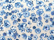 画像をギャラリービューアに読み込む, 洗える着物 袷 仕立て上がり 単品 ベージュ地 青小花柄 百華 女性 レディース 和装 和服 きもの カジュアル プレタ 春 秋 冬 きもの かわいい 普段着 ポリエステル