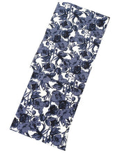 画像をギャラリービューアに読み込む, 洗える着物 袷 仕立て上がり 単品 オフホワイト地 ブルーグレー 花柄 百華 女性 レディース 和装 和服 きもの カジュアル プレタ 春 秋 冬 きもの かわいい 普段着 ポリエステル