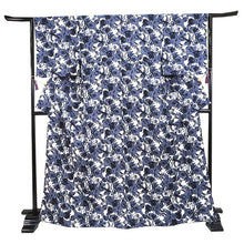 画像をギャラリービューアに読み込む, 洗える着物 袷 仕立て上がり 単品 オフホワイト地 ブルーグレー 花柄 百華 女性 レディース 和装 和服 きもの カジュアル プレタ 春 秋 冬 きもの かわいい 普段着 ポリエステル