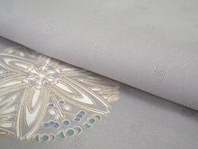 画像をギャラリービューアに読み込む, 洗える着物 袷 小紋 フリーサイズ 仕立て上がり 単品 グレー 華紋 レトロ 女性 レディース 着物 和装 和服 きもの プレタ モダン カジュアル 普段着