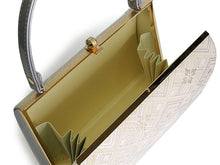 画像をギャラリービューアに読み込む, 草履バッグセット 礼装 留袖用 アイボリー 入り子菱柄 ハンドバッグ シルバー フリー サイズ 正絹 佐賀錦 フォーマル 訪問着 色無地 和装小物 草履 バッグ セット 結婚式 披露宴 園遊会 卒業式 入学式 女性 レディース 日本製