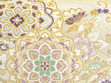 画像をギャラリービューアに読み込む, 草履バッグセット 礼装 留袖用 ゴールド地 流水 華紋 台形 ハンドバッグ ゴールド フリー サイズ 正絹 佐賀錦 フォーマル 訪問着 色無地 和装小物 草履 バッグ セット 結婚式 披露宴 園遊会 卒業式 入学式 女性 レディース 日本製