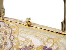 画像をギャラリービューアに読み込む, 草履バッグセット 礼装 留袖用 ゴールド地 流水 華紋 台形 ハンドバッグ ゴールド フリー サイズ 正絹 佐賀錦 フォーマル 訪問着 色無地 和装小物 草履 バッグ セット 結婚式 披露宴 園遊会 卒業式 入学式 女性 レディース 日本製