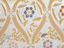 画像をギャラリービューアに読み込む, 草履バッグセット 礼装 留袖用 ライトベージュ地 立涌 花 鶴 ハンドバッグ ゴールド フリー サイズ 正絹 佐賀錦 フォーマル 訪問着 色無地 和装小物 草履 バッグ セット 結婚式 披露宴 園遊会 卒業式 入学式 女性 レディース 日本製