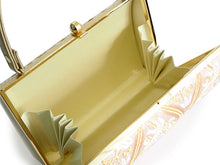 画像をギャラリービューアに読み込む, 草履バッグセット 礼装 留袖用 ライトベージュ地 立涌 花 鶴 ハンドバッグ ゴールド フリー サイズ 正絹 佐賀錦 フォーマル 訪問着 色無地 和装小物 草履 バッグ セット 結婚式 披露宴 園遊会 卒業式 入学式 女性 レディース 日本製