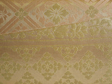 画像をギャラリービューアに読み込む, 草履バッグセット 礼装 留袖用 ゴールド地 華紋 花菱 長方形 ハンドバッグ ゴールド フリー サイズ 正絹 佐賀錦 フォーマル 訪問着 色無地 和装小物 草履 バッグ セット 結婚式 披露宴 園遊会 卒業式 入学式 女性 レディース 日本製