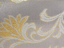 画像をギャラリービューアに読み込む, 草履バッグセット 礼装 留袖用 グレー地 唐草 長方形 ハンドバッグ ゴールド フリー サイズ 正絹 佐賀錦 フォーマル 訪問着 色無地 和装小物 草履 バッグ セット 結婚式 披露宴 園遊会 卒業式 入学式 女性 レディース 日本製