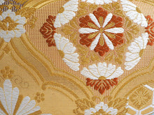 画像をギャラリービューアに読み込む, 草履バッグセット 礼装 留袖用 オレンジ ゴールド地 華紋 亀甲 華七宝 ハンドバッグ ゴールド フリー サイズ 正絹 佐賀錦 フォーマル 訪問着 色無地 和装小物 草履 バッグ セット 結婚式 披露宴 園遊会 卒業式 入学式 女性 レディース 日本製