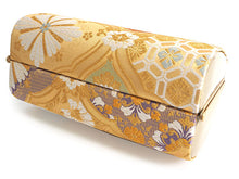 画像をギャラリービューアに読み込む, 草履バッグセット 礼装 留袖用 オレンジ ゴールド地 華紋 亀甲 華七宝 ハンドバッグ ゴールド フリー サイズ 正絹 佐賀錦 フォーマル 訪問着 色無地 和装小物 草履 バッグ セット 結婚式 披露宴 園遊会 卒業式 入学式 女性 レディース 日本製