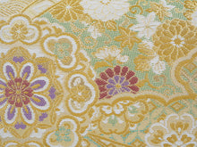 画像をギャラリービューアに読み込む, 草履バッグセット 礼装 留袖用 ゴールド地 華紋 菊 花菱 ハンドバッグ ゴールド フリー サイズ 正絹 佐賀錦 フォーマル 訪問着 色無地 和装小物 草履 バッグ セット 結婚式 披露宴 園遊会 卒業式 入学式 女性 レディース 日本製