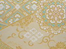 画像をギャラリービューアに読み込む, 草履バッグセット 礼装 留袖用 ゴールド地 華紋 菊 花菱 ハンドバッグ ゴールド フリー サイズ 正絹 佐賀錦 フォーマル 訪問着 色無地 和装小物 草履 バッグ セット 結婚式 披露宴 園遊会 卒業式 入学式 女性 レディース 日本製