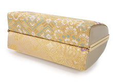 画像をギャラリービューアに読み込む, 草履バッグセット 礼装 留袖用 ゴールド地 華紋 菊 花菱 ハンドバッグ ゴールド フリー サイズ 正絹 佐賀錦 フォーマル 訪問着 色無地 和装小物 草履 バッグ セット 結婚式 披露宴 園遊会 卒業式 入学式 女性 レディース 日本製