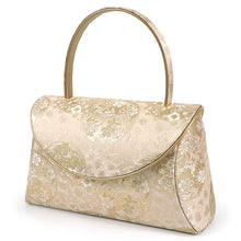 画像をギャラリービューアに読み込む, 草履バッグセット 礼装 留袖用 ライトベージュ ゴールド地 花丸柄 ハンドバッグ ゴールド フリー サイズ 正絹 西陣織 フォーマル 訪問着 色無地 和装小物 草履 バッグ セット 結婚式 披露宴 園遊会 卒業式 入学式 女性 レディース 日本製