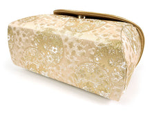 画像をギャラリービューアに読み込む, 草履バッグセット 礼装 留袖用 ライトベージュ ゴールド地 花丸柄 ハンドバッグ ゴールド フリー サイズ 正絹 西陣織 フォーマル 訪問着 色無地 和装小物 草履 バッグ セット 結婚式 披露宴 園遊会 卒業式 入学式 女性 レディース 日本製