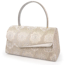 画像をギャラリービューアに読み込む, 草履バッグセット 礼装 留袖用 アイボリー地 立涌 華紋柄 ハンドバッグ フリー サイズ 正絹 西陣織 フォーマル 訪問着 色無地 和装小物 草履 バッグ セット 結婚式 披露宴 園遊会 卒業式 入学式 女性 レディース 日本製