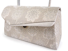 画像をギャラリービューアに読み込む, 草履バッグセット 礼装 留袖用 アイボリー地 立涌 華紋柄 ハンドバッグ フリー サイズ 正絹 西陣織 フォーマル 訪問着 色無地 和装小物 草履 バッグ セット 結婚式 披露宴 園遊会 卒業式 入学式 女性 レディース 日本製