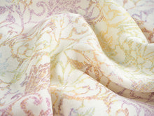 画像をギャラリービューアに読み込む, 着物 洗える着物 フルオーダー 仕立て付 小紋 クリーム オリエンタル 花 東レシルック 反物 和装 和服 袷 単衣 春 秋 冬 レディース 女性 きもの 羽織 コート カジュアル 上品 TORAY silook