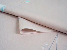 画像をギャラリービューアに読み込む, 着物 洗える着物 フルオーダー 仕立て付 小紋 ピンクベージュ リーフ 東レシルック 反物 和装 和服 袷 単衣 春 秋 冬 レディース 女性 きもの 羽織 コート カジュアル 上品 TORAY silook