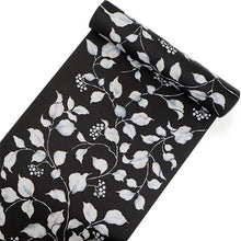 画像をギャラリービューアに読み込む, 着物 洗える着物 フルオーダー 仕立て付 小紋 黒 木の実 東レシルック 反物 和装 和服 袷 単衣 春 秋 冬 レディース 女性 きもの 羽織 コート カジュアル 上品 TORAY silook