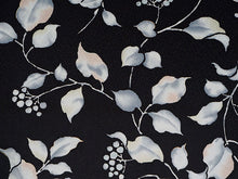 画像をギャラリービューアに読み込む, 着物 洗える着物 フルオーダー 仕立て付 小紋 黒 木の実 東レシルック 反物 和装 和服 袷 単衣 春 秋 冬 レディース 女性 きもの 羽織 コート カジュアル 上品 TORAY silook
