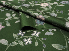 画像をギャラリービューアに読み込む, 着物 洗える着物 フルオーダー 仕立て付 小紋 グリーン 更紗 花 東レシルック 反物 和装 和服 袷 単衣 春 秋 冬 レディース 女性 きもの 羽織 コート カジュアル 上品 TORAY silook