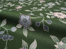 画像をギャラリービューアに読み込む, 着物 洗える着物 フルオーダー 仕立て付 小紋 グリーン 更紗 花 東レシルック 反物 和装 和服 袷 単衣 春 秋 冬 レディース 女性 きもの 羽織 コート カジュアル 上品 TORAY silook