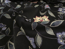 画像をギャラリービューアに読み込む, 着物 洗える着物 フルオーダー 仕立て付 小紋 黒 更紗 花 東レシルック 反物 和装 和服 袷 単衣 春 秋 冬 レディース 女性 きもの 羽織 コート カジュアル 上品 TORAY silook