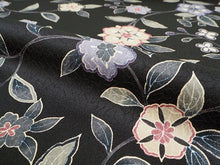 画像をギャラリービューアに読み込む, 着物 洗える着物 フルオーダー 仕立て付 小紋 黒 更紗 花 東レシルック 反物 和装 和服 袷 単衣 春 秋 冬 レディース 女性 きもの 羽織 コート カジュアル 上品 TORAY silook