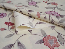画像をギャラリービューアに読み込む, 着物 洗える着物 フルオーダー 仕立て付 小紋 薄クリームベージュ 更紗 花 東レシルック 反物 和装 和服 袷 単衣 春 秋 冬 レディース 女性 きもの 羽織 コート カジュアル 上品 TORAY silook