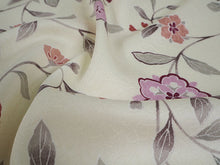 画像をギャラリービューアに読み込む, 着物 洗える着物 フルオーダー 仕立て付 小紋 薄クリームベージュ 更紗 花 東レシルック 反物 和装 和服 袷 単衣 春 秋 冬 レディース 女性 きもの 羽織 コート カジュアル 上品 TORAY silook